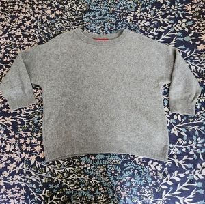 Krimson Klover 3/4 Sleeve Gray Cashmere Wool Blend Sweater Size Women's Small